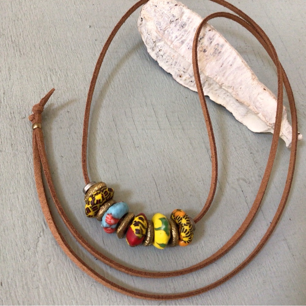New Suede Cord Unique Necklace - Picture 3 of 7